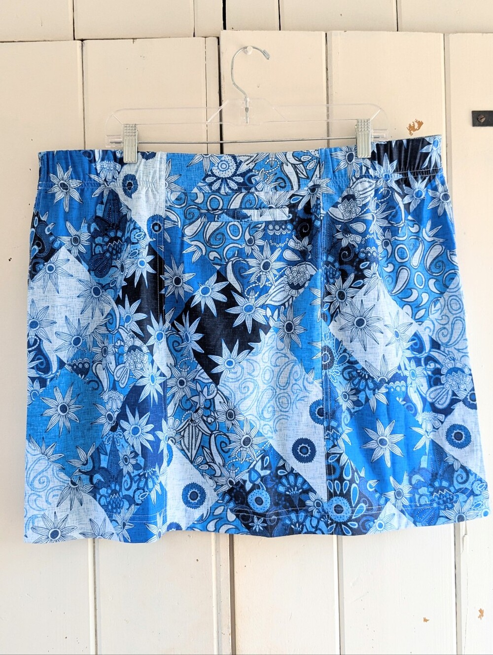 Rip Skirt Blue Patch Skirt sz XXL - Picture 6 of 13